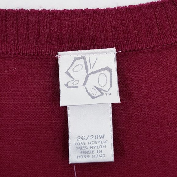 Fashion Bug Burgundy Sweater w/Sequins - NWT - Picture 5 of 6
